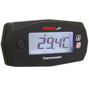 Reloj de temperatura KOSO Mini 4 Race Blanc/Negro(Bateria independi...