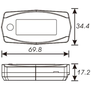 Reloj de temperatura KOSO Mini 4 Race Blanc/Negro(Bateria independi...