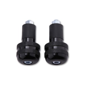HIGHSIDER smart Bar End Weights, black, knurled, for steel handlebars
