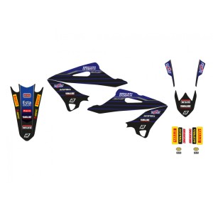 Kit adhesivos + funda de asiento BLACKBIRD Replica Yamaha Racing 22