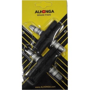 ALHONGA Juego de 4 zapatas de freno V-Brake. Color Negro