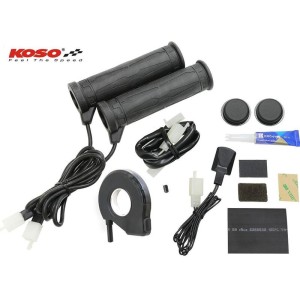 Puños calefactables quad KOSO Ø22mm + pulgar calefactable para el g...