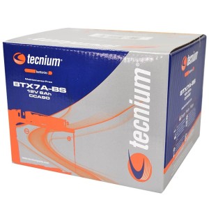 Batería TECNIUM BTX7A-BS sin mantenimiento con pack de electrolito
