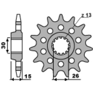 Piñón PBR acero estándar 2198 - 525