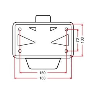 Portamatrículas con piloto LED RACETECH Integra Street 30