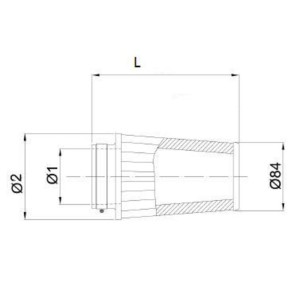 Filtro de aire BMC universal cónico Ø50mm x 128mm