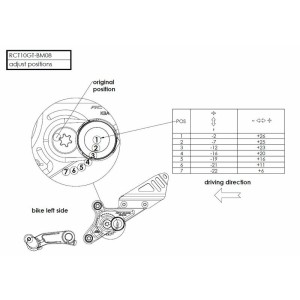 Estriberas retrasadas GILLES RCT10, negro / plata