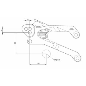 Estriberas retrasadas GILLES FXR, negro