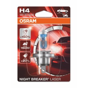 Lámpara OSRAM H4 Night Breaker Laser Light 12V 60 / 55W P43t-38 - 1 ud