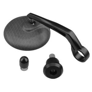 Retrovisor ambos lados universal V PARTS al puño carbon look redondo
