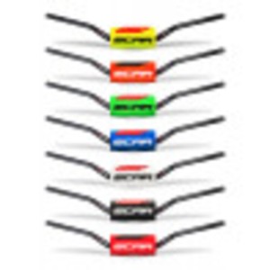 Manillar SCAR O² RC High Mini 65/85 Ø28,6mm - Negro / Protector azu...