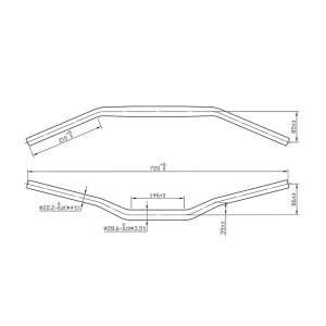 Manillar conico Ø28.6mm oro V PARTS