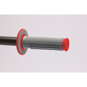 Puños Renthal Dual MX medio cuadradillo blando rojo G156