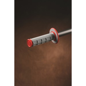 Puños Renthal Dual MX medio cuadradillo blando rojo G156