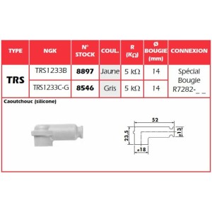 Pipa de bujía NGK TRS1233B-Y