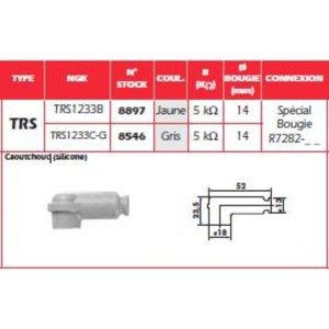 Pipa de bujía NGK TRS1233B-Y