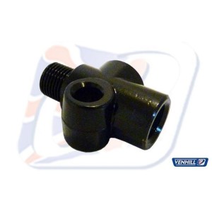 Conector recto M10x1 Venhill sujeción negro