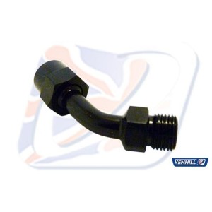 Conector 45° Venhill negro