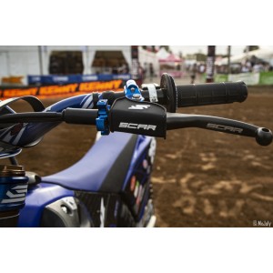 Maneta SCAR plegable + soporte universal, ajuste color azul