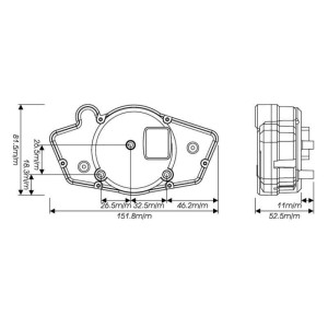 Marcador universal KOSO RX1N GP Style (blanco / azul) BA011220