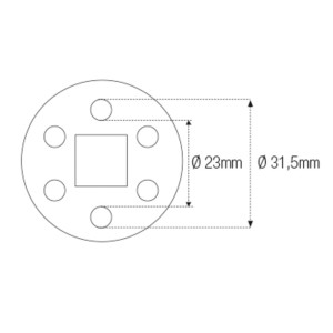 Vaso almenado cilíndrico para columna de dirección JMP Øint23mm /Øe...