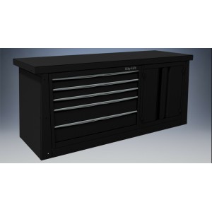 Banco de trabajo Bike-Lift 2m con 5 cajones + armario con puertas -...