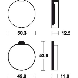Pastillas de freno Tecnium MA11 Orgánicas
