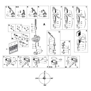 Carburador DELLORTO 17,5 PHVA minarelli horizontal
