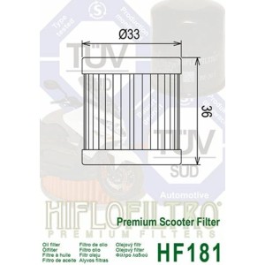 Filtro de aceite HIFLOFILTRO - HF181