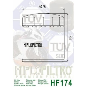 Filtro de aceite HIFLOFILTRO cromo - HF174C