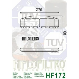 Filtro de aceite HIFLOFILTRO cromo - HF172C