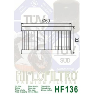 Filtro de aceite HIFLOFILTRO - HF136