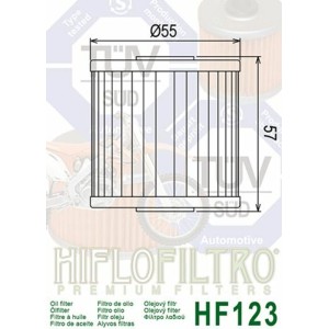 Filtro de aceite HIFLOFILTRO - HF123