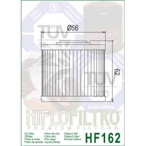 Filtro de aceite HIFLOFILTRO - HF162