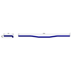 HIGHSIDER Pro Wide Bar L11, 1 Inch, 95 -d, Black