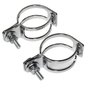 HIGHSIDER smart Indicator clamp, two-piece, chrome-plated, pipe mou...