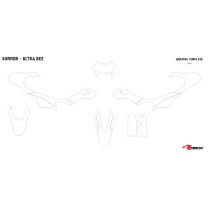 Kit de plástica RACETECH (6 piezas) - Gris