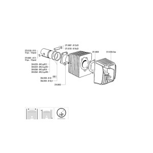 Kit de cilindro completo POLINI Racing hierro Ø43mm (bulón Ø12mm)