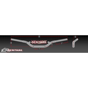 Manillar RENTHAL Fatbar 821 McGrath - Hard Anodized Limited Edition