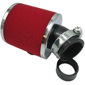 Filtro de aire V PARTS espuma 80x80mm Ø28/35mm inclinado 45° - Rojo