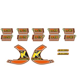 Kit adhesivos TECNOSEL Replica OEM Kramer 1981 naranja