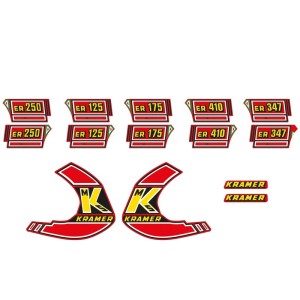 Kit adhesivos TECNOSEL Replica OEM Kramer 1981 rojo