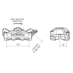 BREMBO Stylema Front Right Brake Caliper Natural