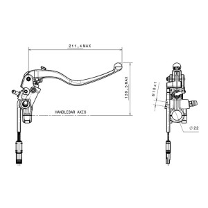 Bomba de freno BREMBO 16x21mm titanio