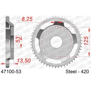 Corona AFAM acero estándar 47100 - Paso 420