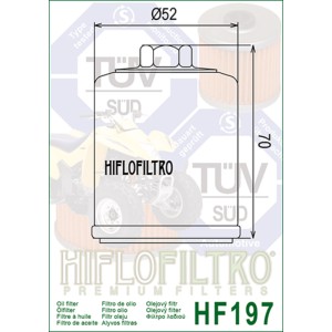 Filtro de aceite HIFLOFILTRO - HF197
