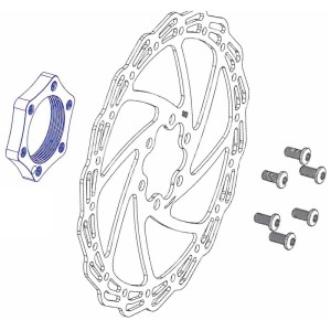 Conversor disco universal a center lock conexión directa color plata