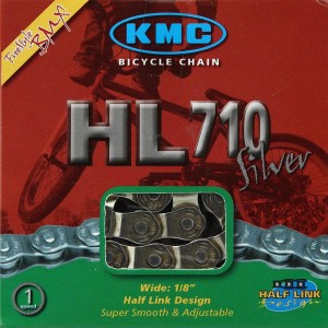 Cadena KMC HL1 Wide 1 velocidad 100 eslabones plata
