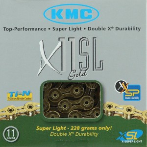 Cadena KMC X11SL 11 velocidades 118 eslabones oro