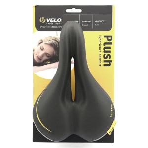 Sillín bicicleta VELO VL4126 prostático. Negro. Femenino